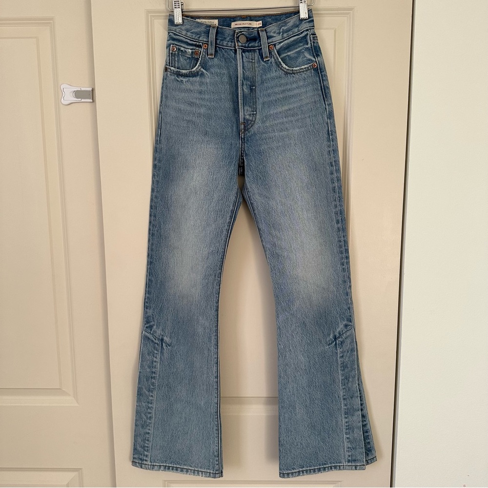 LEVI'S Ribcage split flare bell bottom jeans high rise 23